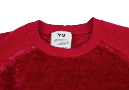 Y-3 Classic Velour Knit Sweater Red Size M