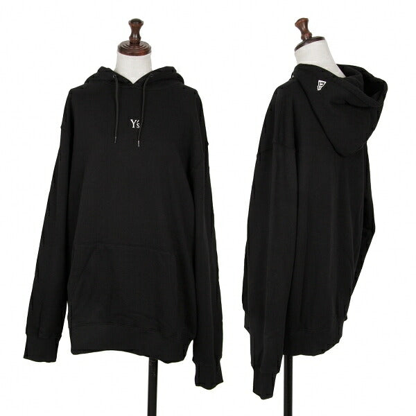 Y's x NEW ERA 21AW Logo Embroidered Hoodie Black Size 4