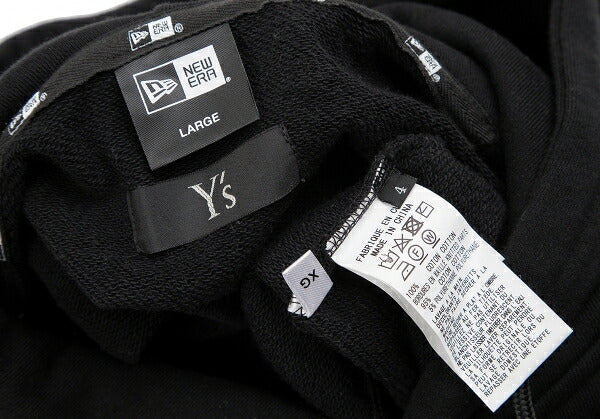 Y's x NEW ERA 21AW Logo Embroidered Hoodie Black Size 4