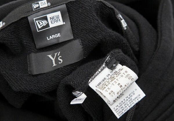 Y's x NEW ERA 21AW Logo Embroidered Hoodie Black Size 4