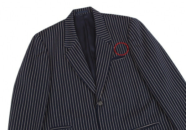 Y's for men Wool Stripe Jacket Navy White Size S