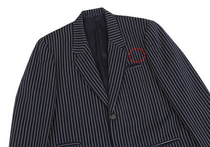 Y's for men Wool Stripe Jacket Navy White Size S