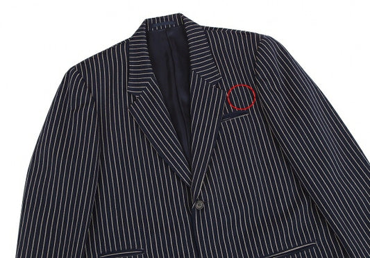 Y's for men Wool Stripe Jacket Navy White Size S