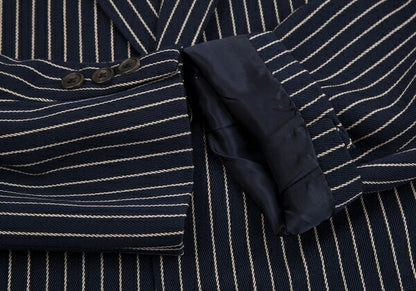 Y's for men Wool Stripe Jacket Navy White Size S