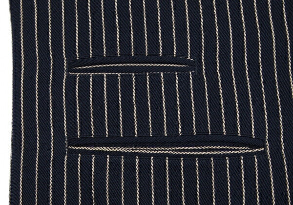 Y's for men Wool Stripe Jacket Navy White Size S