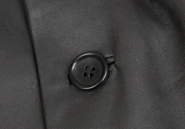 ISSEY MIYAKE MEN Lamb Leather Band Jacket Black Size 4