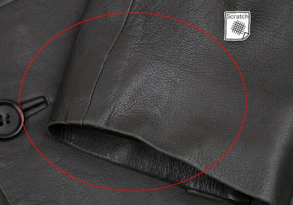 ISSEY MIYAKE MEN Lamb Leather Band Jacket Black Size 4