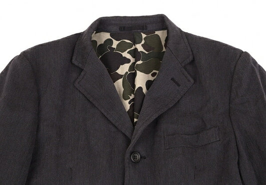 COMME des GARCONS HOMME Garment-Dyed Camo Jacket Gray Size S
