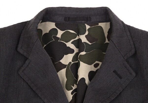 COMME des GARCONS HOMME Garment-Dyed Camo Jacket Gray Size S