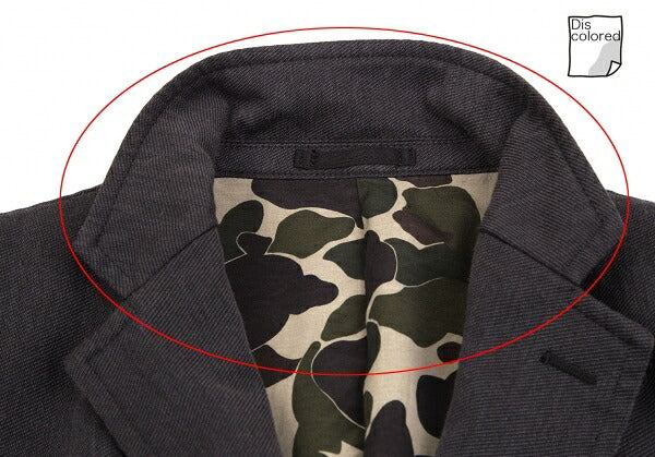 COMME des GARCONS HOMME Garment-Dyed Camo Jacket Gray Size S