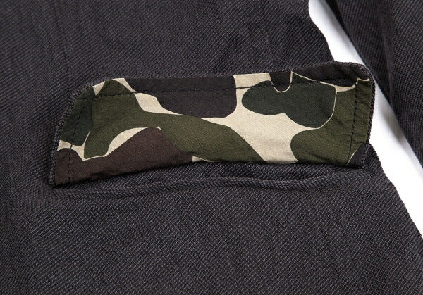COMME des GARCONS HOMME Garment-Dyed Camo Jacket Gray Size S