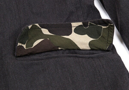 COMME des GARCONS HOMME Garment-Dyed Camo Jacket Gray Size S