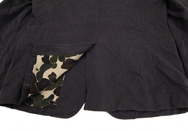 COMME des GARCONS HOMME Garment-Dyed Camo Jacket Gray Size S