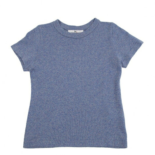 45rpm 45R 100% Cashmere Short Sleeve Knit Light Blue Size 2