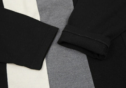 Y's for men Panel Block Wool Knit Sweater Black Grey Size M