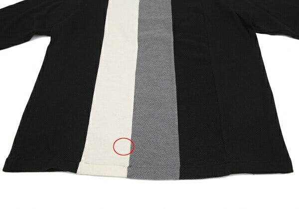 Y's for men Panel Block Wool Knit Sweater Black Grey Size M