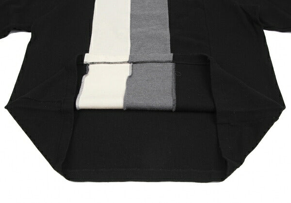 Y's for men Panel Block Wool Knit Sweater Black Grey Size M