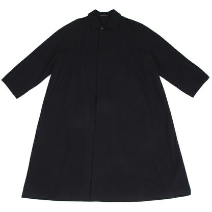 Yohji Yamamoto POUR HOMME Wool Balmacaan Coat Blue Size M