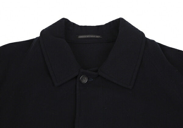 Yohji Yamamoto POUR HOMME Wool Balmacaan Coat Blue Size M