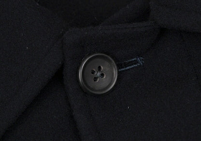 Yohji Yamamoto POUR HOMME Wool Balmacaan Coat Blue Size M