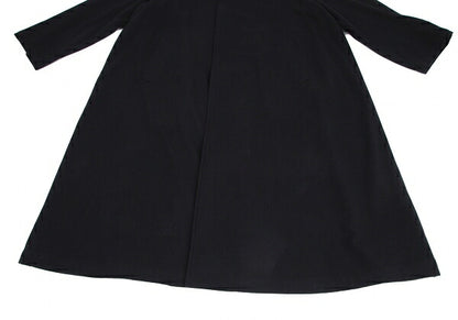 Yohji Yamamoto POUR HOMME Wool Balmacaan Coat Blue Size M