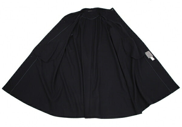 Yohji Yamamoto POUR HOMME Wool Balmacaan Coat Blue Size M