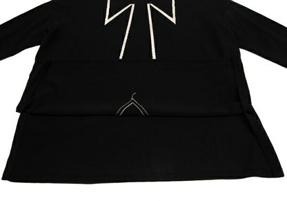 HIROKO KOSHINO Trompe L'oeil Tie Sweater Black Size 38