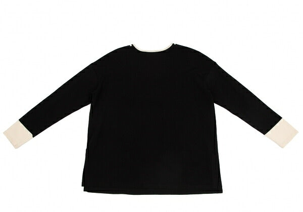 HIROKO KOSHINO Trompe L'oeil Tie Sweater Black Size 38
