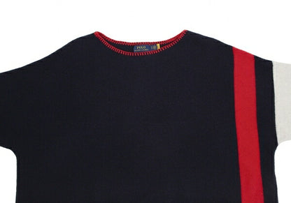 POLO RALPH LAUREN Wool Fringe Sweater Multi-Color Size XS