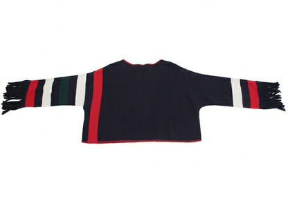 POLO RALPH LAUREN Wool Fringe Sweater Multi-Color Size XS