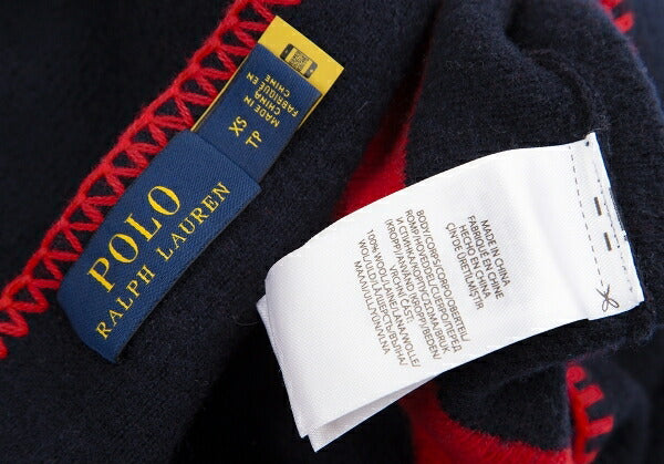 POLO RALPH LAUREN Wool Fringe Sweater Multi-Color Size XS