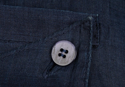 ISSEY MIYAKE Dyed Linen Sleeveless Jacket Indigo Size 9