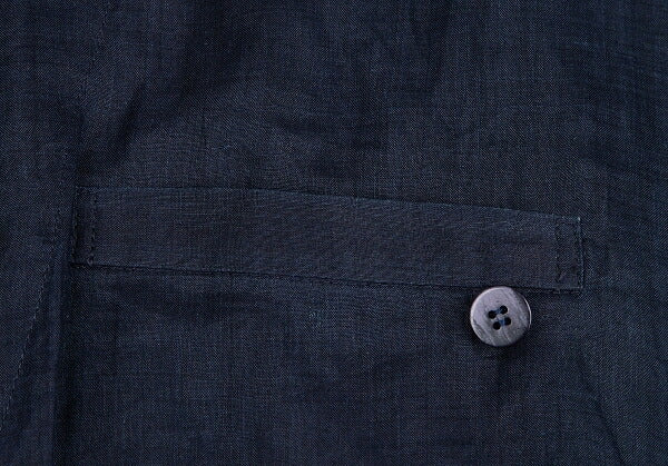 ISSEY MIYAKE Dyed Linen Sleeveless Jacket Indigo Size 9