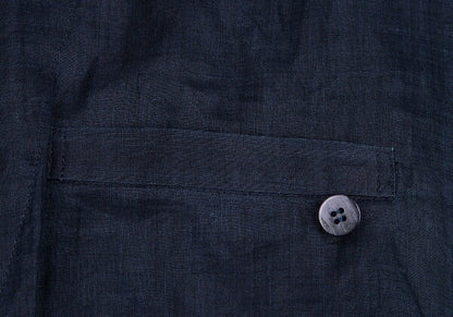 ISSEY MIYAKE Dyed Linen Sleeveless Jacket Indigo Size 9