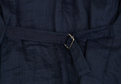 ISSEY MIYAKE Dyed Linen Sleeveless Jacket Indigo Size 9