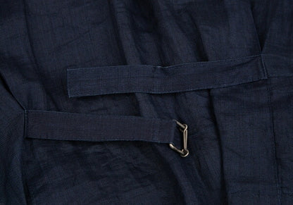 ISSEY MIYAKE Dyed Linen Sleeveless Jacket Indigo Size 9