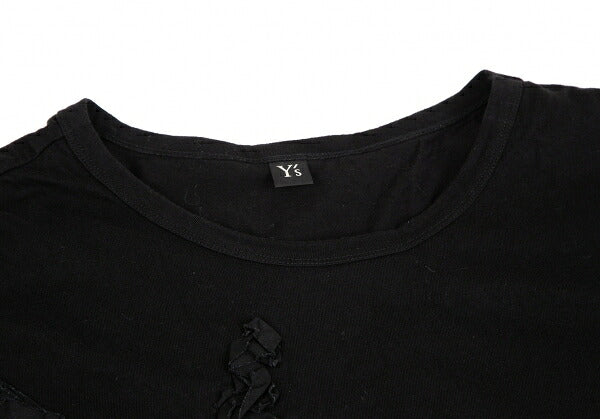 Y's Ribbon Appliqué Jersey Tunic Dress Black Size 2