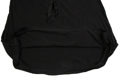 Y's Ribbon Appliqué Jersey Tunic Dress Black Size 2