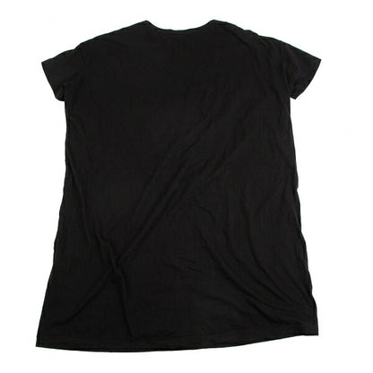 Y's Ribbon Appliqué Jersey Tunic Dress Black Size 2