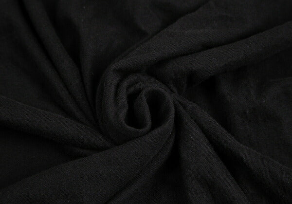 Y's Ribbon Appliqué Jersey Tunic Dress Black Size 2