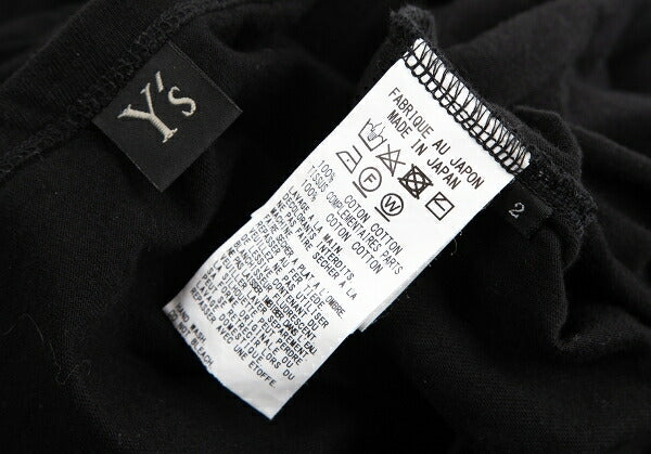 Y's Ribbon Appliqué Jersey Tunic Dress Black Size 2
