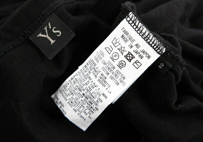 Y's Ribbon Appliqué Jersey Tunic Dress Black Size 2