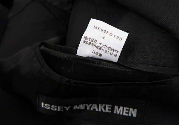 ISSEY MIYAKE MEN Wool Waist Dart Jacket Black Size 4