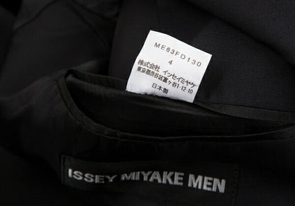 ISSEY MIYAKE MEN Wool Waist Dart Jacket Black Size 4