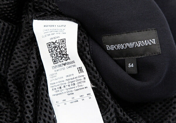 EMPORIO ARMANI Stretch Mesh Lined Jacket Blue Size 54