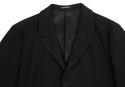 EMPORIO ARMANI Poly Snap Button Jacket Black Size 56