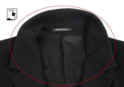 EMPORIO ARMANI Poly Snap Button Jacket Black Size 56