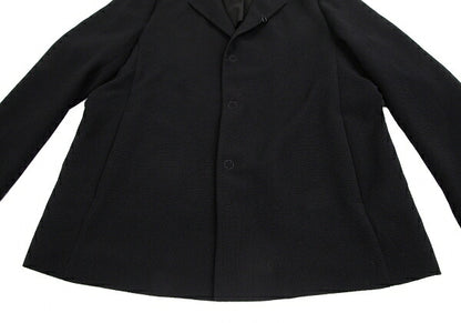 EMPORIO ARMANI Poly Snap Button Jacket Black Size 56