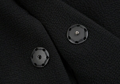 EMPORIO ARMANI Poly Snap Button Jacket Black Size 56