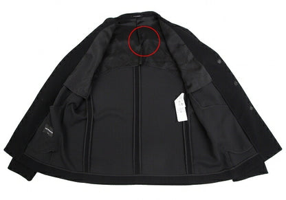 EMPORIO ARMANI Poly Snap Button Jacket Black Size 56